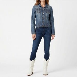 Vinatge Western jean Jacket SMALL BLUE  Access AC-3998 spandex Denim